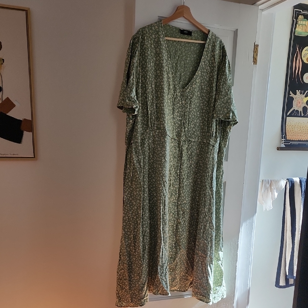 ABLE Sage Green Floral Dress